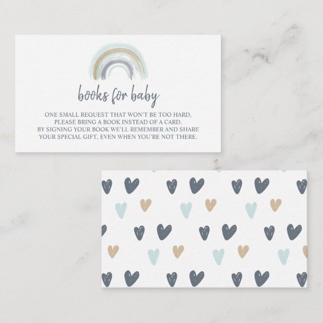 Blue Boho Rainbow Books for Baby Insert Enclosure (Front/Back)