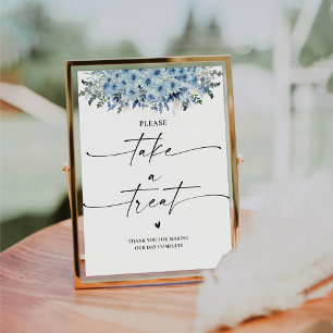 Blue Boho Take A Treat Sign