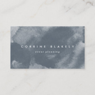 Blue Boho Watercolor Business Card