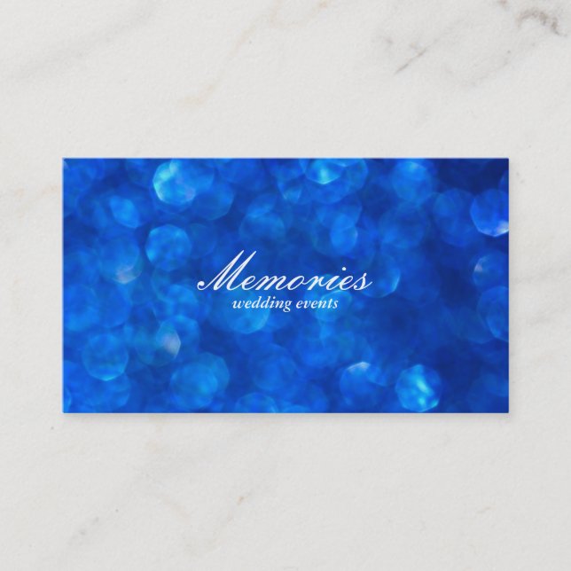 Blue Bokeh Business Card (Front)