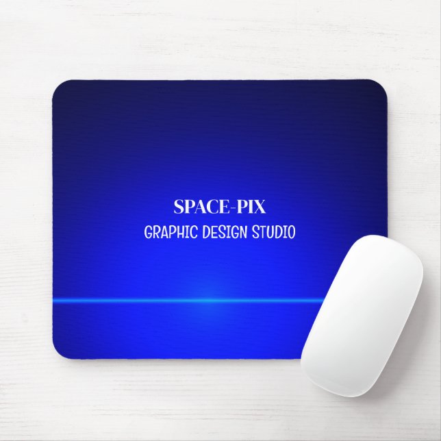 Blue Bokeh Guilloché Design, Graphic Designer Mouse Mat (With Mouse)