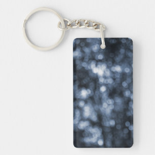 Blue Bokeh Key Ring