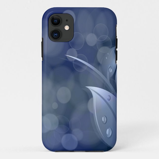 Blue Bokeh Leaves Case-Mate iPhone Case (Back)