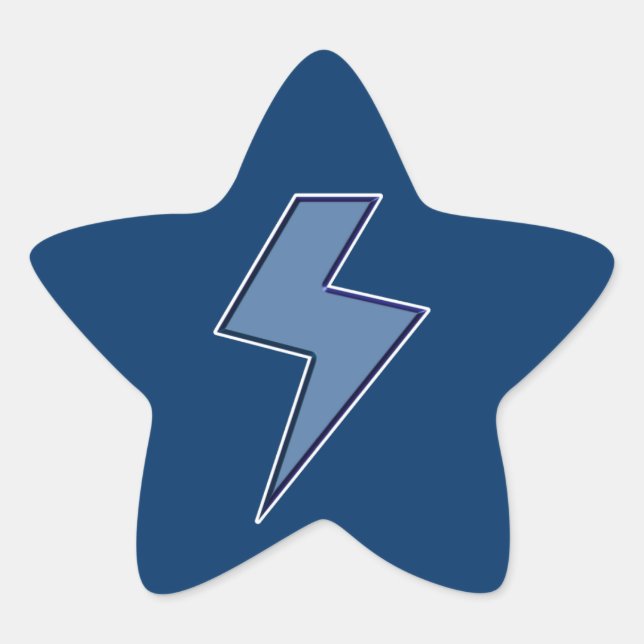 Blue Bolt Star Sticker (Front)