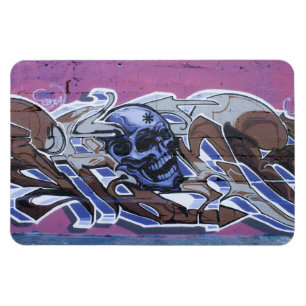Blue Bonehead Graffiti Magnet