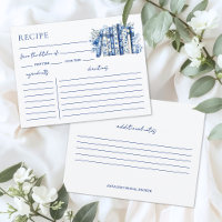Blue Book Bridal Shower Recipe Card