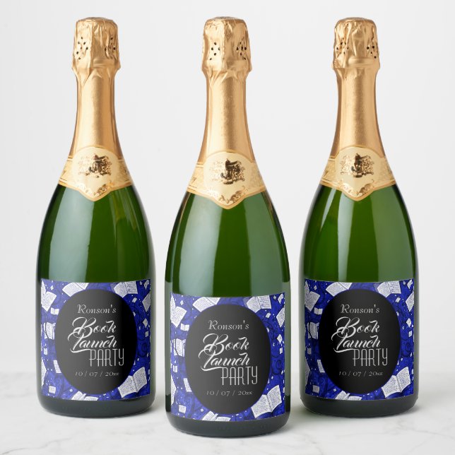 Blue Book Launch Party Sparkling Wine Label (Bottles)