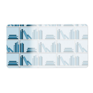 Blue Books on Shelf.