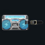 Blue boombox luggage tag<br><div class="desc">Hello,  this design represents one blue boombox and silvered,  very old school and swagg,  this funny and very cool design is made for you!</div>