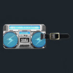 Blue boombox luggage tag<br><div class="desc">Hello,  this design represents one blue boombox and silvered,  very old school and swagg,  this funny and very cool design is made for you!</div>