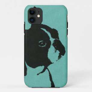 Blue Boston Terrier Phone Case
