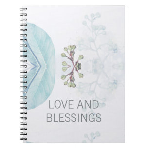 Blue Botanical abstract berries Notebook
