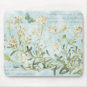 Blue Botanical Mouse Mat