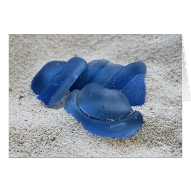 Blue Bottle Top Sea Glass (Front Horizontal)