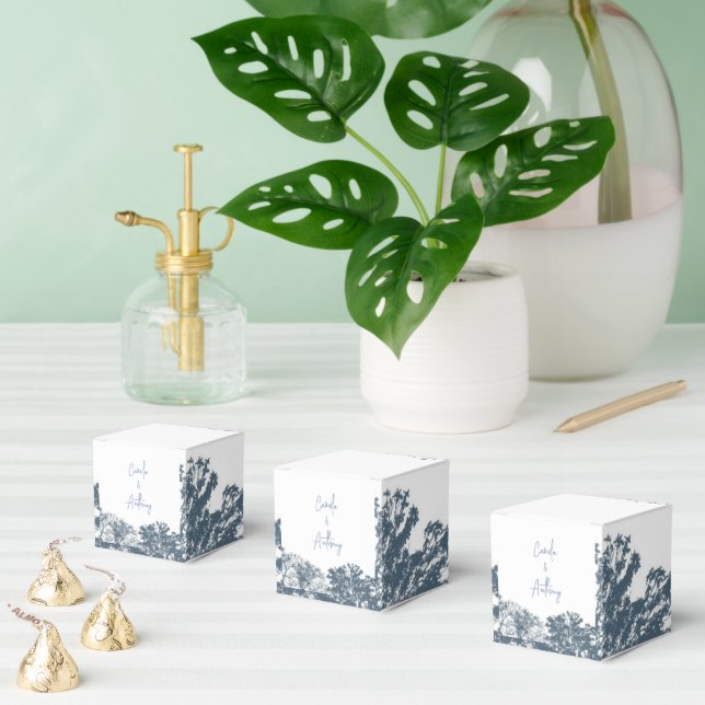 Blue Bottom Trees Boho Wedding Favour Box (Multiple)