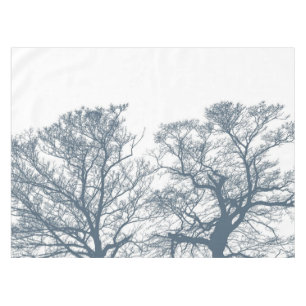 Blue Bottom Trees Tropical Boho Tablecloth