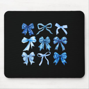 Blue Bow And Ribbon Cute Graphic Women Girls Coque Mouse Mat