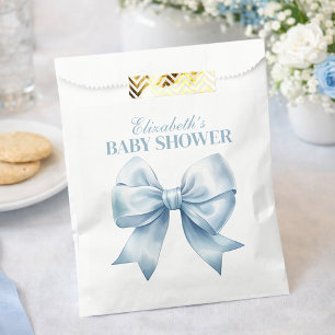Blue Bow Baby Boy Elegant Baby Shower Favour Bags