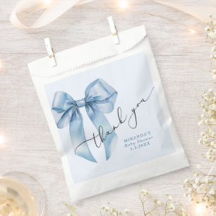 Blue Bow Baby boy Shower Thank you Favour Bags