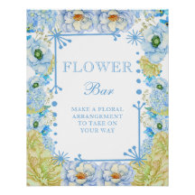 Blue Bow Baby Shower Boy Flower Bar 