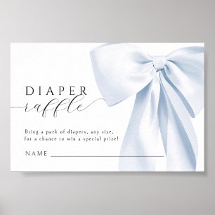 Blue Bow Baby Shower Instant Download Poster