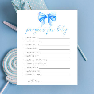 blue bow baby shower prayers for baby