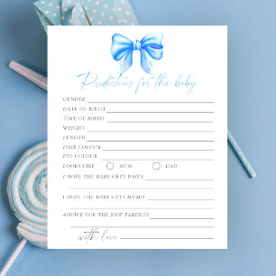 Blue bow baby shower Predictions and advice baby