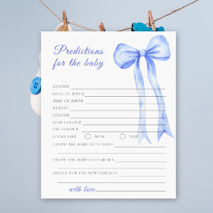 Blue bow baby shower Predictions and advice baby