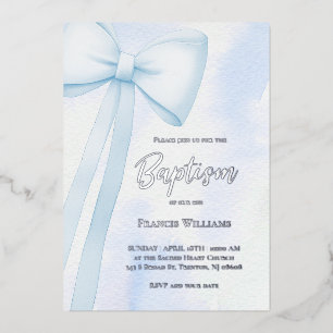 blue bow   Baptism
