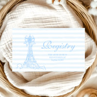 Blue  Bow Bonjour Bebe Baby Shower Registry