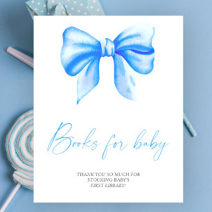 Blue bow - books for baby poster