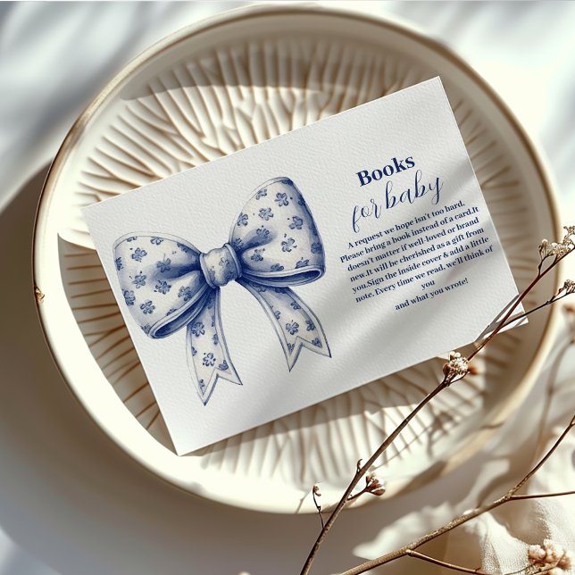 Blue Bow Boy  Books for Baby Enclosure Card (Creator Uploaded)