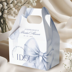 Blue Bow Bridal Shower Favour Box