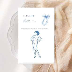 Blue Bow Bridal Shower Guess The Dress Game