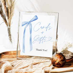 Blue Bow Cards and GIfts Sign