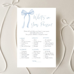 Blue Bow Coquette Boy What's In Your Purse Game