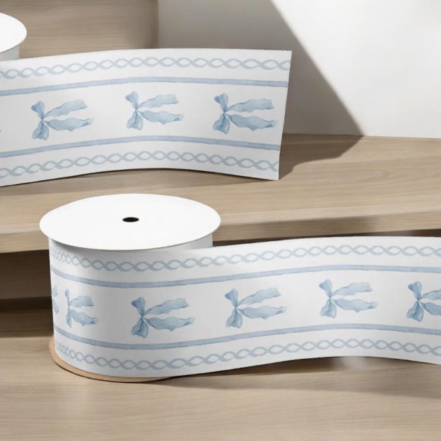 Blue Bow Coquette Gift  Satin Ribbon (Creator Uploaded)