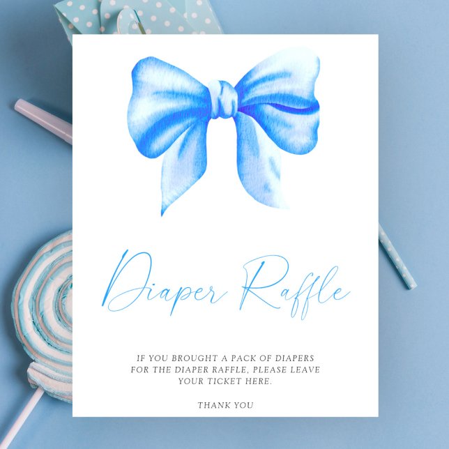 Blue bow - diaper raffle poster (Creator Uploaded)