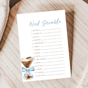 Blue Bow Espresso Martini Shower WordScramble Game