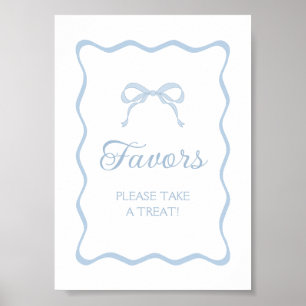 Blue Bow Favour Poster