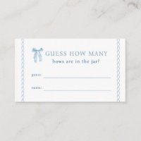 Blue Bow Guess How Many Bows Game 