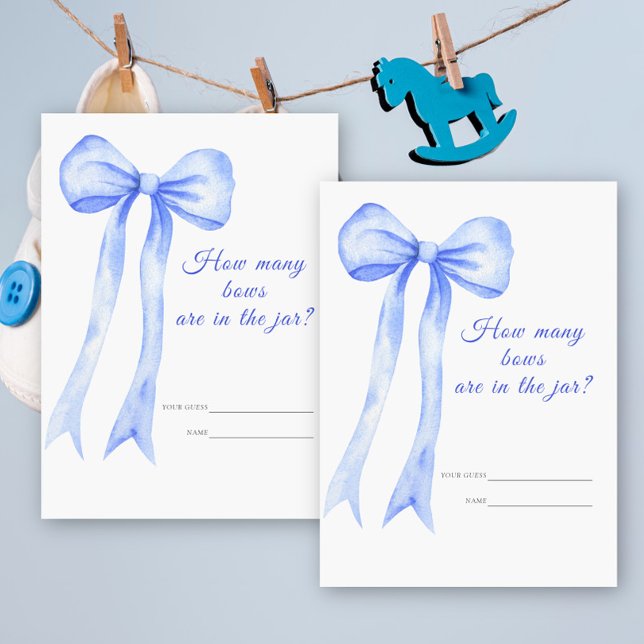 blue bow - Guess how many bows game Enclosure Card (Creator Uploaded)