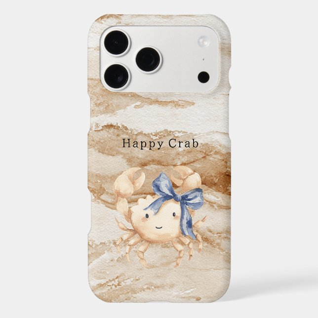 Blue Bow Happy Cream Sand Crab (Back)