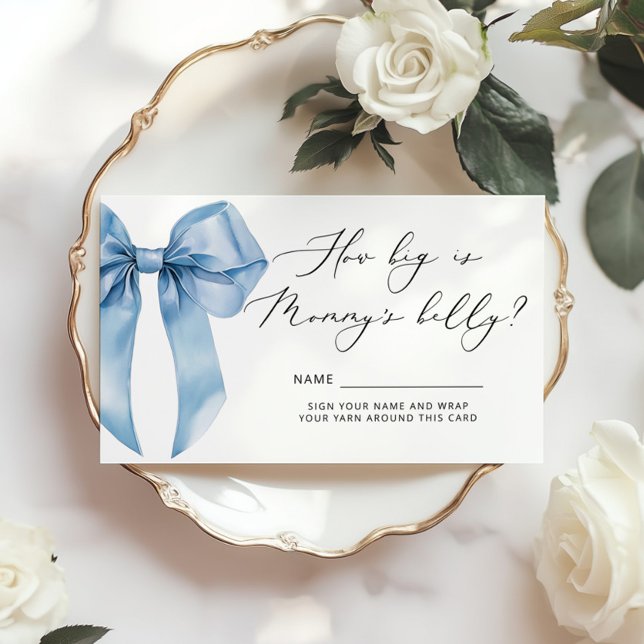 Blue Bow How big is mommys belly game Enclosure Card (Creator Uploaded)