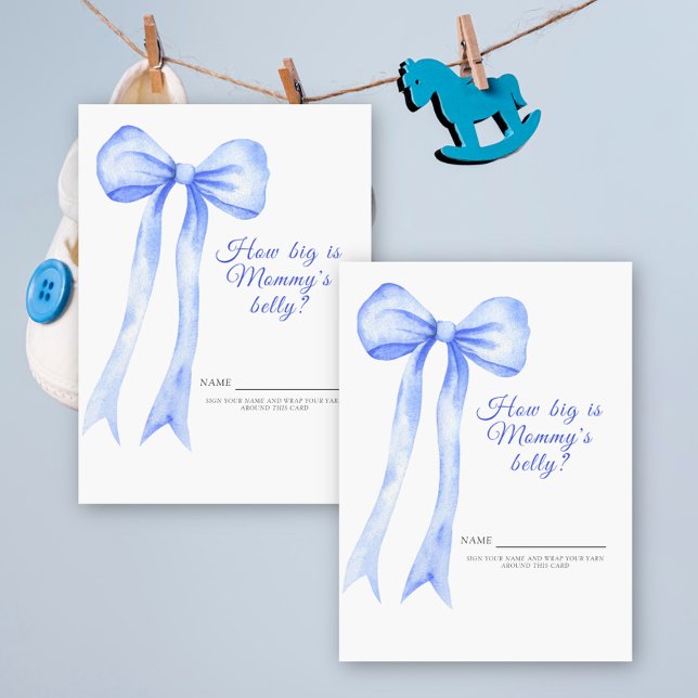 Blue Bow How big is mummy's belly game Enclosure Card (Creator Uploaded)