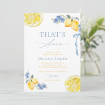 Blue Bow Lemons That's Amore Italian Bridal Shower