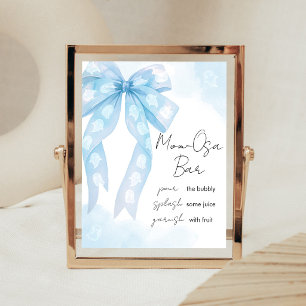 Blue Bow Little Boo Shower Mum Osa Bar Sign