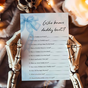 Blue Bow Little Boo Who Knows Daddy Best Game