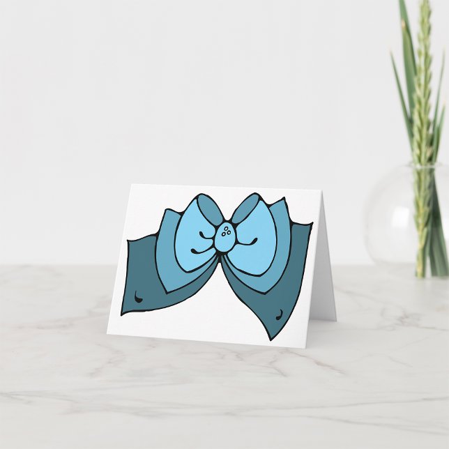 Blue Bow Note Cards (Creator Uploaded)