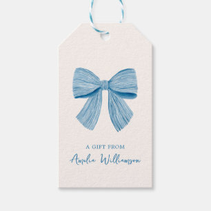 Blue Bow Personalized Classic Preppy A Gift From Tags